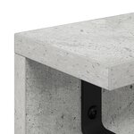 vidaXL Porte-manteau mural avec étagère Gris béton 40 x 10.5 x 10.5 cm