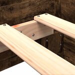 vidaXL Cadre de lit sans matelas chêne fumé 75x190cm bois d'ingénierie
