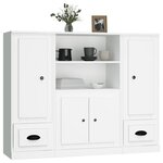 vidaXL Buffets 3 Pièces blanc bois d'ingénierie