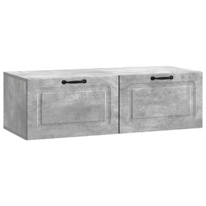 vidaXL Meuble TV mural Gris béton 98 x 41 x 30 cm Bois d'ingénierie