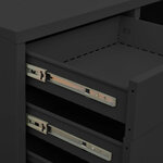 Armoire de bureau moderne avec jardinière 90 x 40 x 125 cm rangement sécurisé en acier anthracite 02_0055174