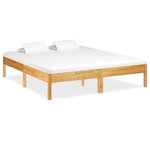 vidaXL Cadre de lit Bois de chêne massif 180 x 200 cm