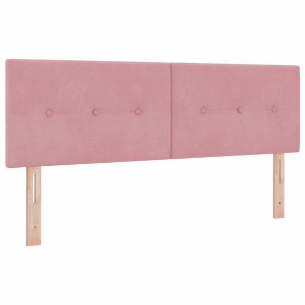 vidaXL Tête de lit avec des lumières à LED Réglable Rose 80 cm Velours