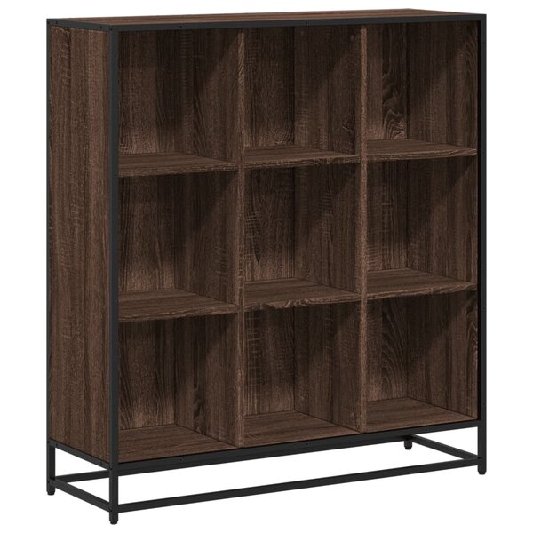 vidaXL Bibliothèque chêne marron 97 5x33x107 5cm bois ingénierie métal