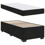 vidaXL Cadre de lit avec matelas Noir 90 x 200 cm tissu