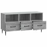 vidaXL Meuble TV Sonoma gris 102 x 34 5 x 50 cm Bois d'ingénierie