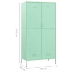 vidaXL Garde-robe Vert menthe 90x50x180 cm Acier