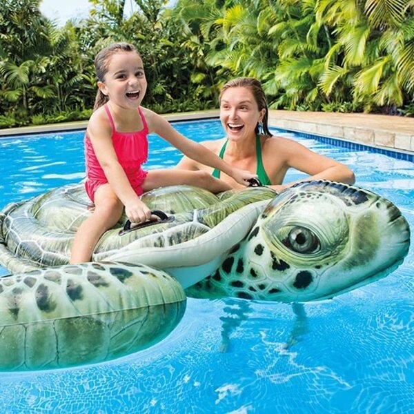 INTEX Bouée gonflable Tortue de Mer a Chevaucher - Jeux de Piscine