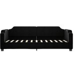 vidaXL Lit de jour avec matelas noir 90x190 cm tissu