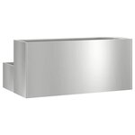 vidaXL Cache-pot de jardin Argent 100 x 60 x 45 cm Acier galvanisé