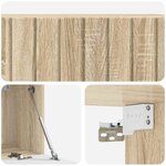 vidaXL Meuble TV mural 98 x 31 x 30 cm Chêne Sonoma Bois d'ingénierie