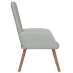 vidaXL Chaise de relaxation Gris clair Velours