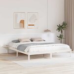 vidaXL Cadre de lit Blanc Blanc
