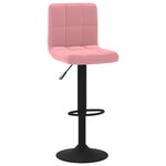 vidaXL Tabourets de bar lot de 2 rose velours