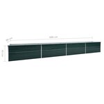 Vidaxl lit surélevé de jardin acier galvanisé 600x80x45 cm vert