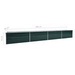 vidaXL Lit surélevé de jardin Acier galvanisé 600x80x45 cm Vert