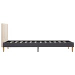 vidaXL Cadre de lit avec LED Crème et gris foncé Tissu 100 x 200 cm
