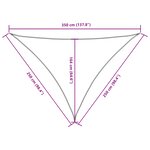 vidaXL Voile de parasol tissu oxford triangulaire 2 5x2 5x3 5 m blanc