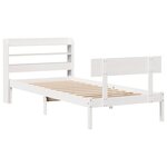 vidaXL Cadre de lit sans matelas blanc 100x200 cm bois de pin massif