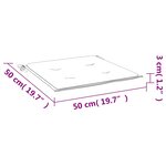 vidaXL Coussins de chaise 4 Pièces Vert et blanc 50 x 50 x 4 cm