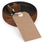 Lot de 1000: étiquette américaine en kraft sans attache 125x63 mm
