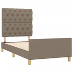 vidaXL Cadre de lit avec tête de lit Taupe 80x200 cm Tissu