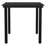 vidaXL Ensemble à manger jardin coussins 5Pièces marron poly rotin verre