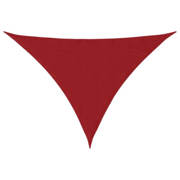 vidaXL Voile de parasol tissu oxford triangulaire 3x3x4 24 m rouge