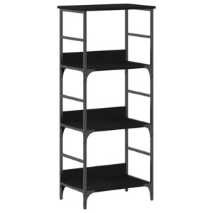 vidaXL Étagère Chêne noir 50 x 33 x 117 5 cm Bois d'ingénierie