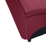 vidaXL Chaise longue avec oreiller Rouge bordeaux Similicuir