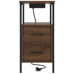 vidaXL Armoires de chevet 2 Pièces Chêne marron 30 x 48 x 61 cm