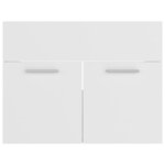 vidaXL Ensemble de meubles de salle de bain Blanc Aggloméré