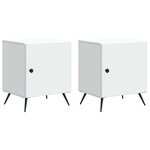 vidaXL Cabinet de chevet 2 pc Blanc 43 x 34 5 x 50 cm