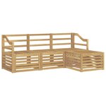 vidaXL Ensemble de canapés d'extérieur 4 pc Blanc Bois d'Acacia Massif