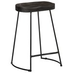 vidaXL Tabourets de bar lot de 2 noir 45x40x62 cm bois manguier massif