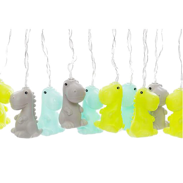 Guirlande lumineuse dinosaures - vert  gris et bleu