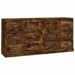 vidaXL Buffets 2 Pièces chêne fumé bois d'ingénierie