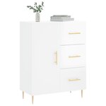 vidaXL Buffet Blanc brillant 69 5x34x90 cm Bois d'ingénierie