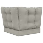 vidaXL Coussin de canapé d'extérieur 3 Pièces Gris Polyester