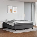 vidaXL Cadre de lit sans matelas gris 180x200 cm similicuir