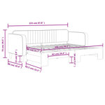 vidaXL Lit de jour avec gigogne sans matelas bleu 80x200 cm