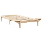 vidaXL Cadre de lit avec tables de chevet Marron 90 x 190 cm Marron
