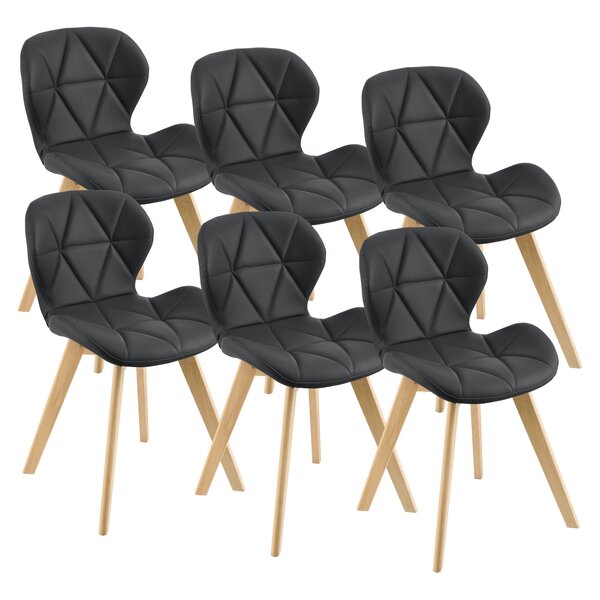 Lot de 6 chaises similicuir 81 x 57 x 49 cm noir 03_0006793