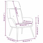 vidaXL Chaise de relaxation avec repose-pied Crème Tissu microfibre