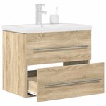 vidaXL Ensemble de meubles de salle de bain 2 Pièces chêne sonoma