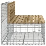 vidaXL Banc de jardin design gabion 103x70x65 cm bois de pin imprégné