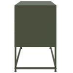 vidaXL Meuble TV vert olive 100 5x39x60 5 cm acier