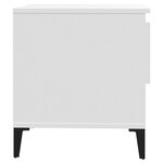 vidaXL Table d'appoint Blanc 50x46x50 cm Bois d’ingénierie
