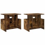 vidaXL Meuble TV 2 Pièces Chêne fumé 50 x 35 x 45 cm Bois d'ingénierie