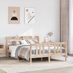 vidaXL Cadre de lit avec tête de lit sans matelas 120x200 cm